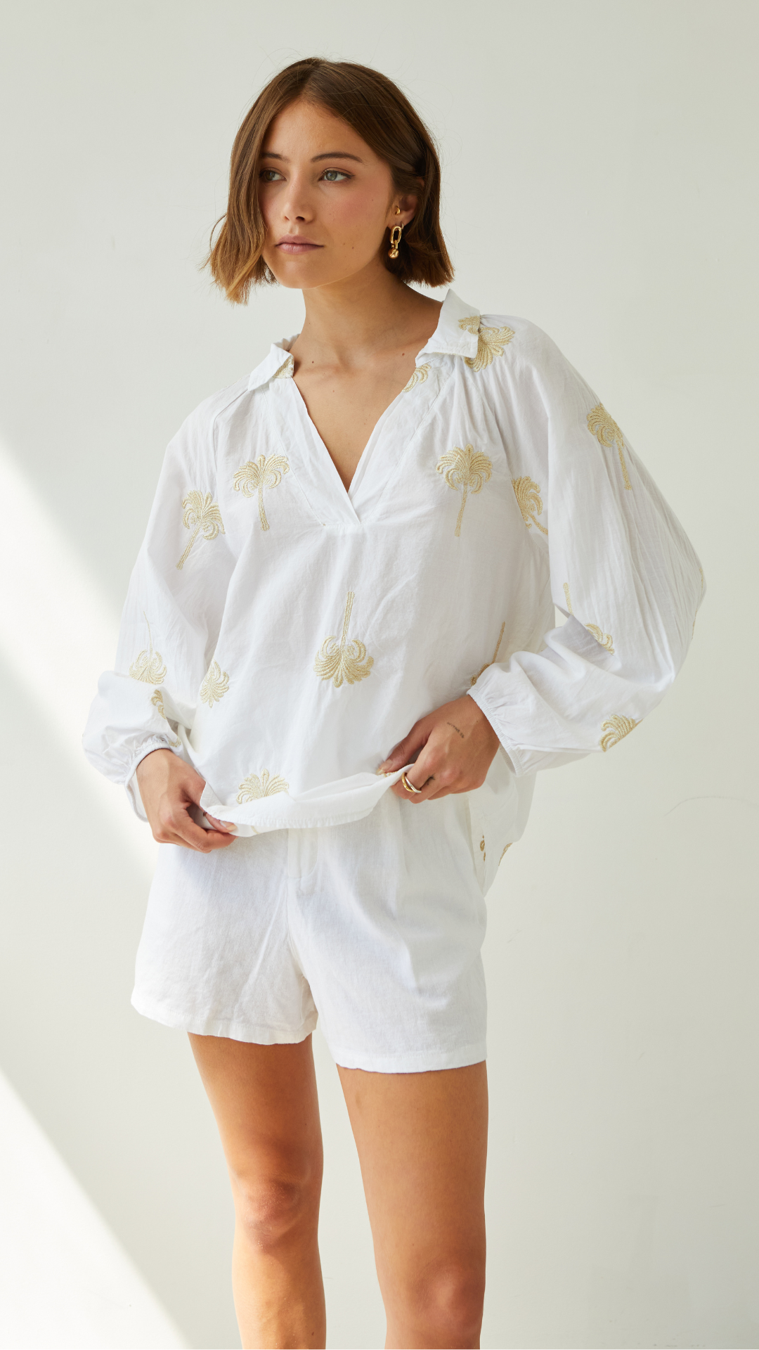 Mirelle Embroidered Top - White