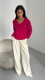 HAILEY SWEATER - FUCHSIA