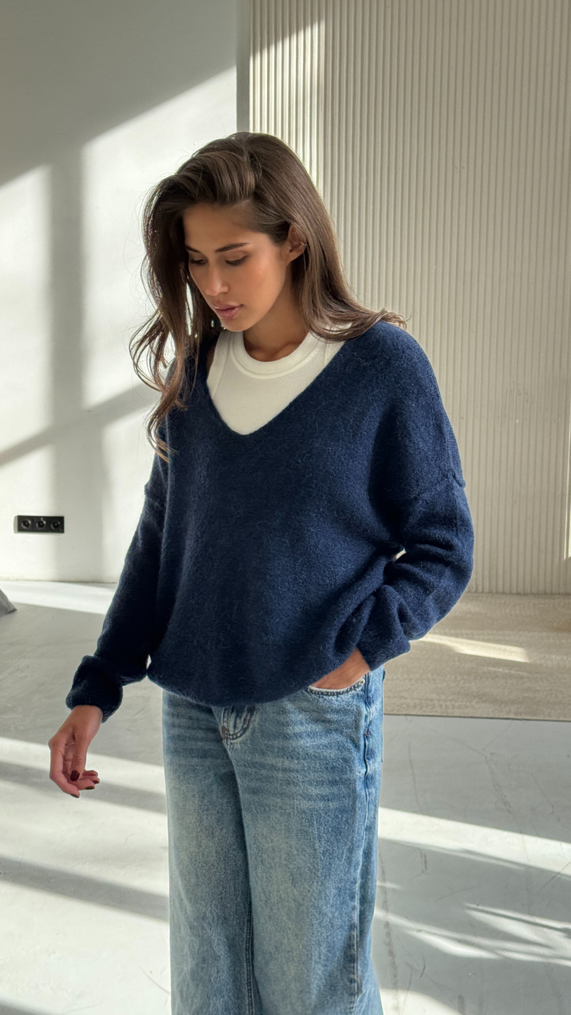 HAILEY SWEATER - NAVY