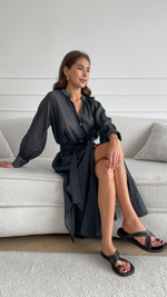 JADE SHIRT DRESS - MIDNIGHT