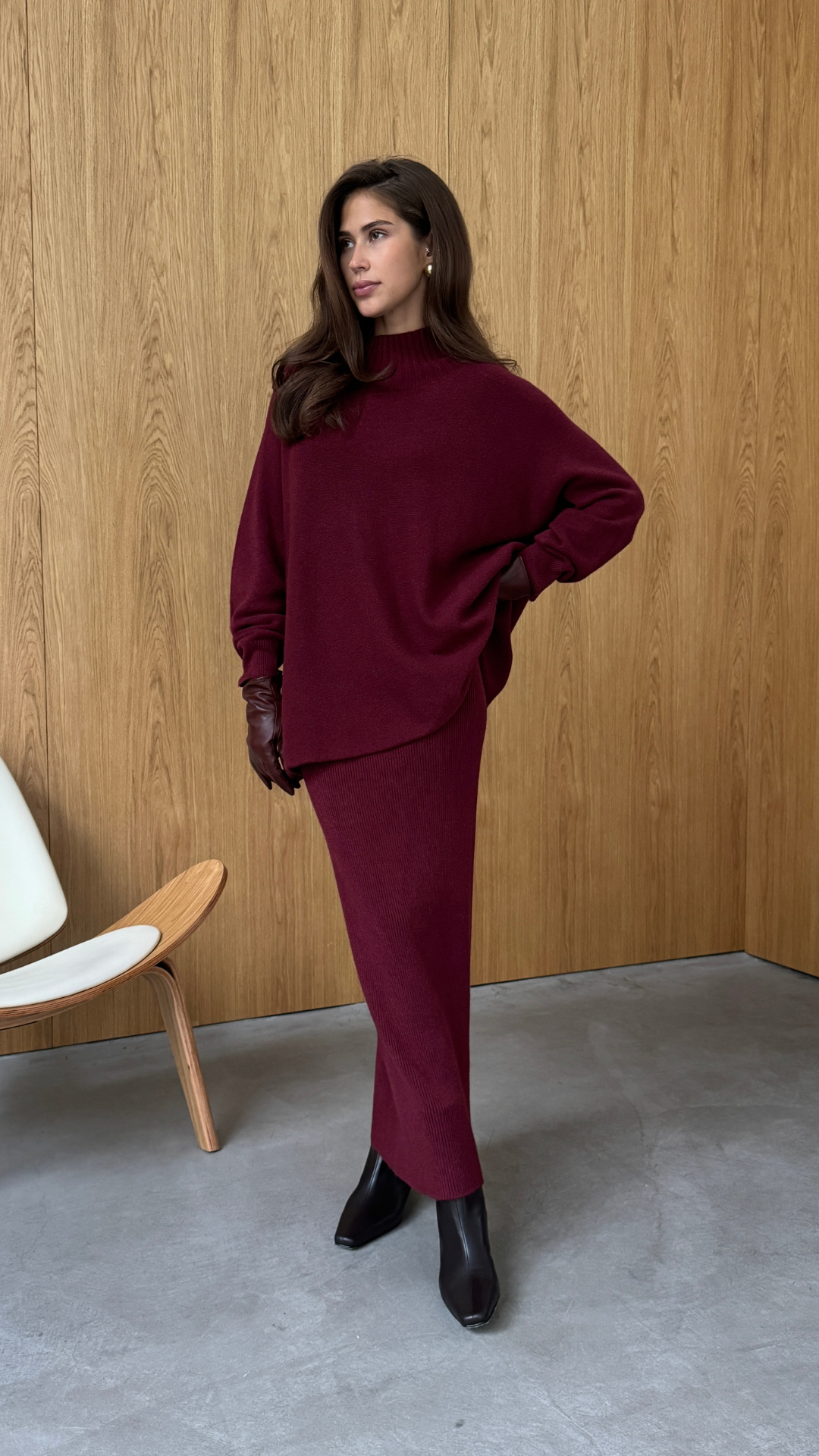 Alma Sweater - Dark Cherry