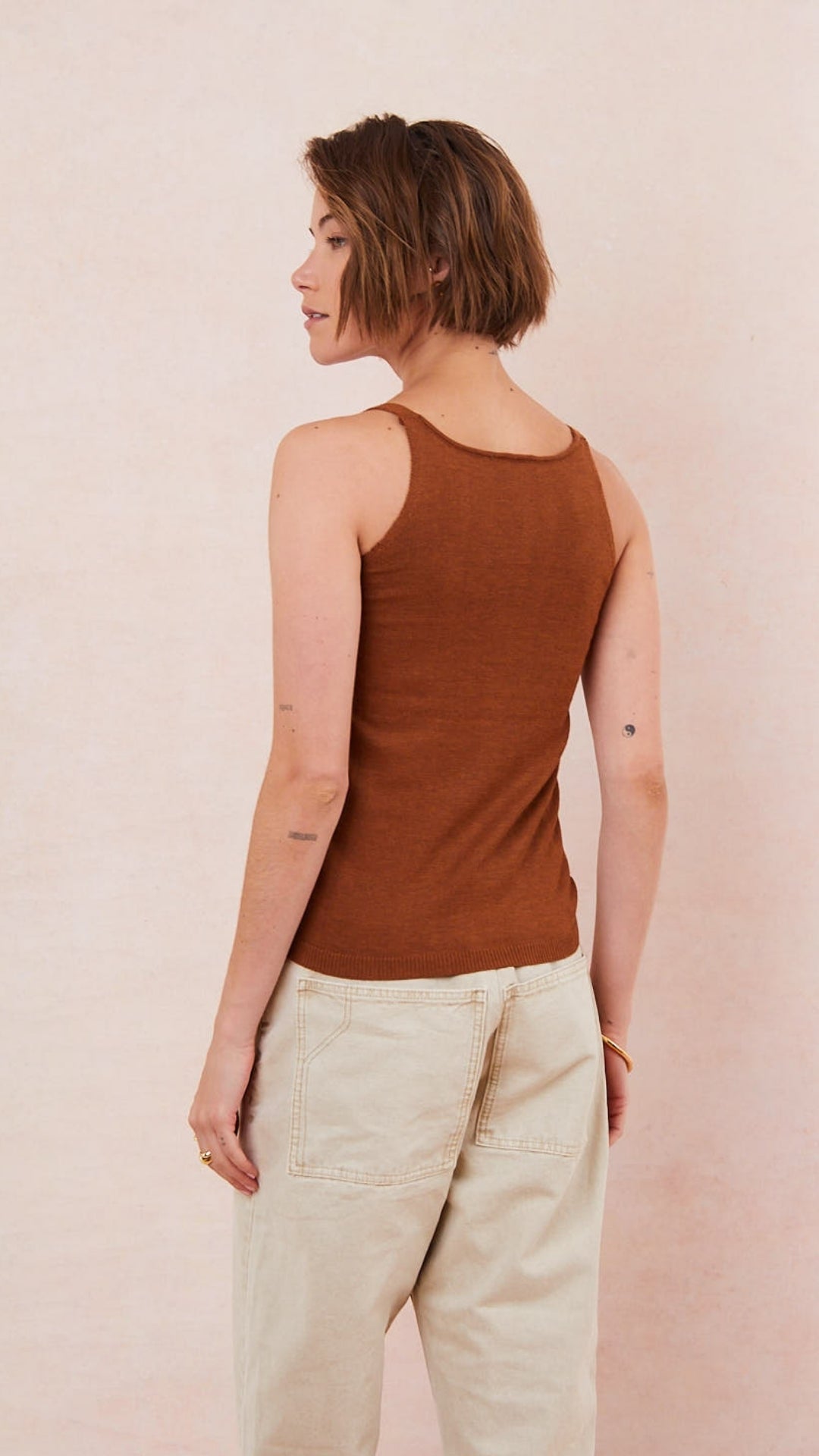 Kora Knitted Twin Set - Terracota