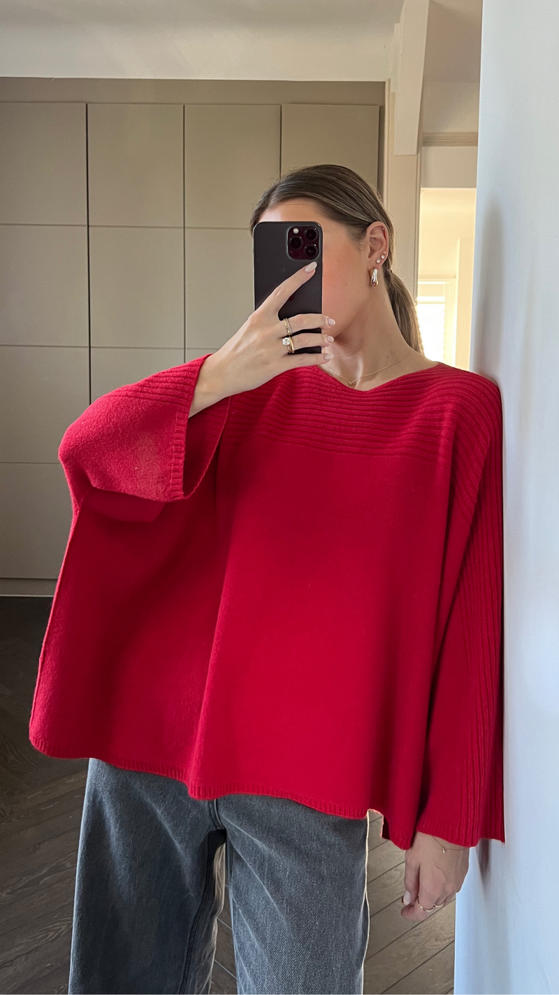 CORA SWEATER - RED