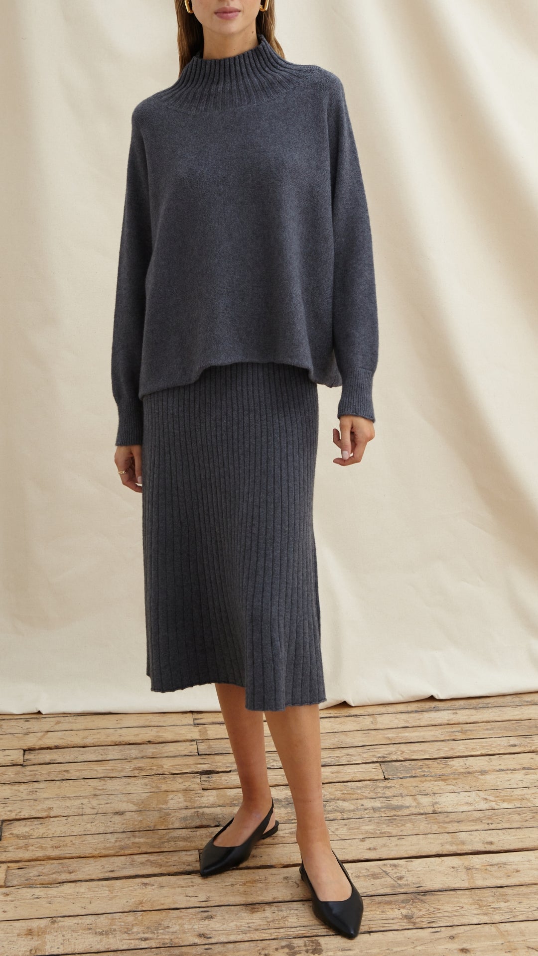 ALMA SWEATER - ANTHRACITE