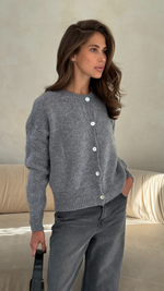 REYNA CARDIGAN - DARK GREY