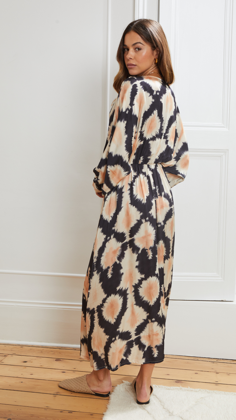 AVA DRESS - DARK INK PRINT