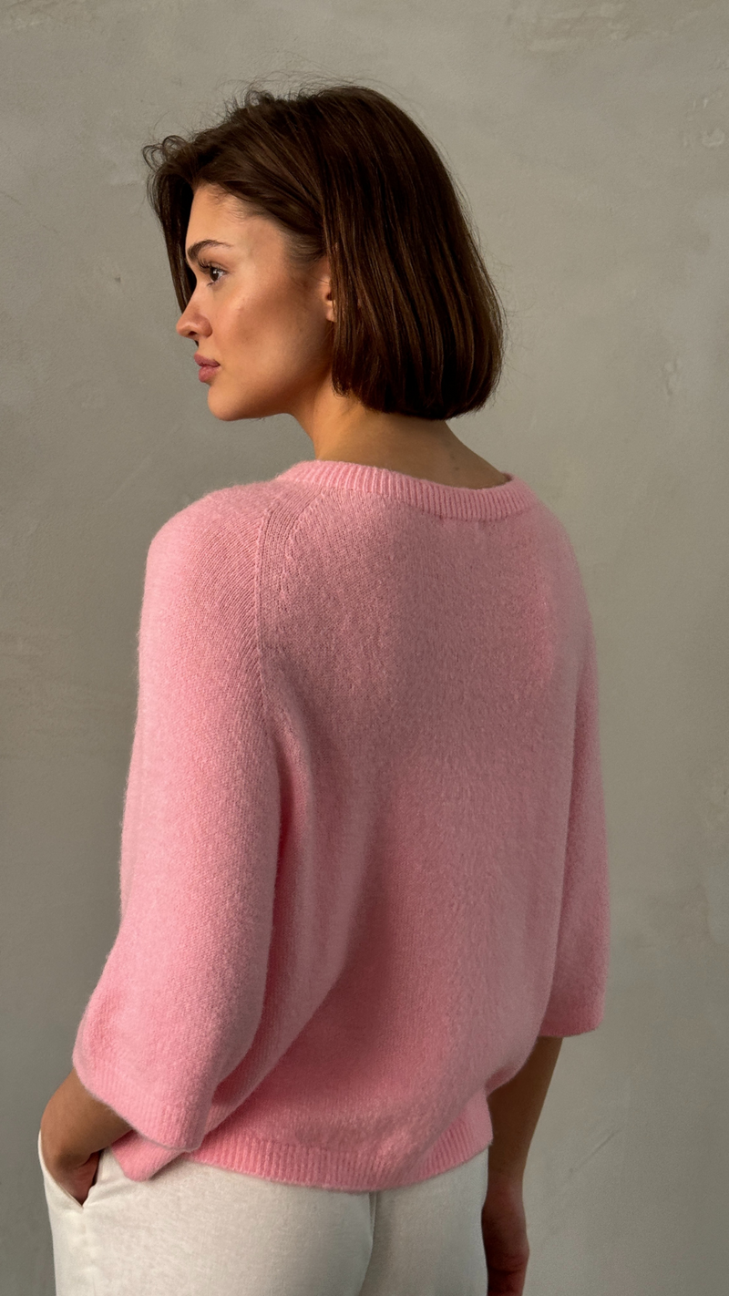 PIPER ALPACA KNIT - FLAMINGO