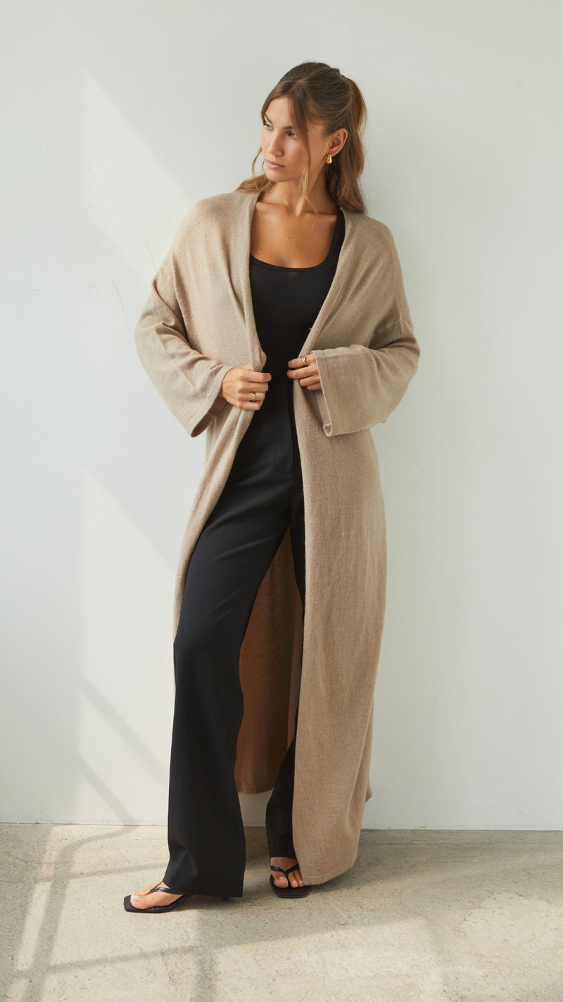 Sierra Long Cardigan - Dove Grey