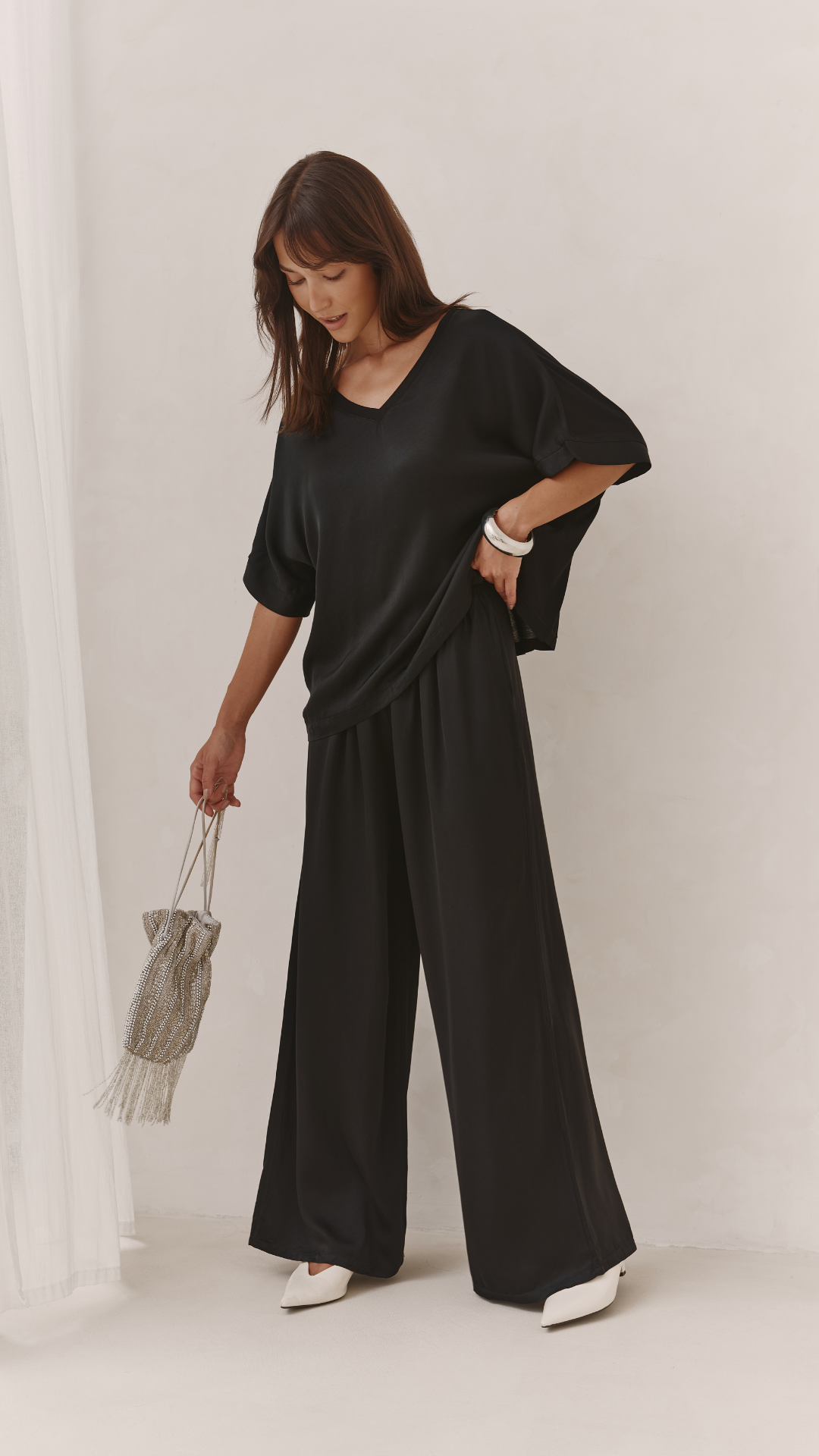 Parker Satin Set - Black