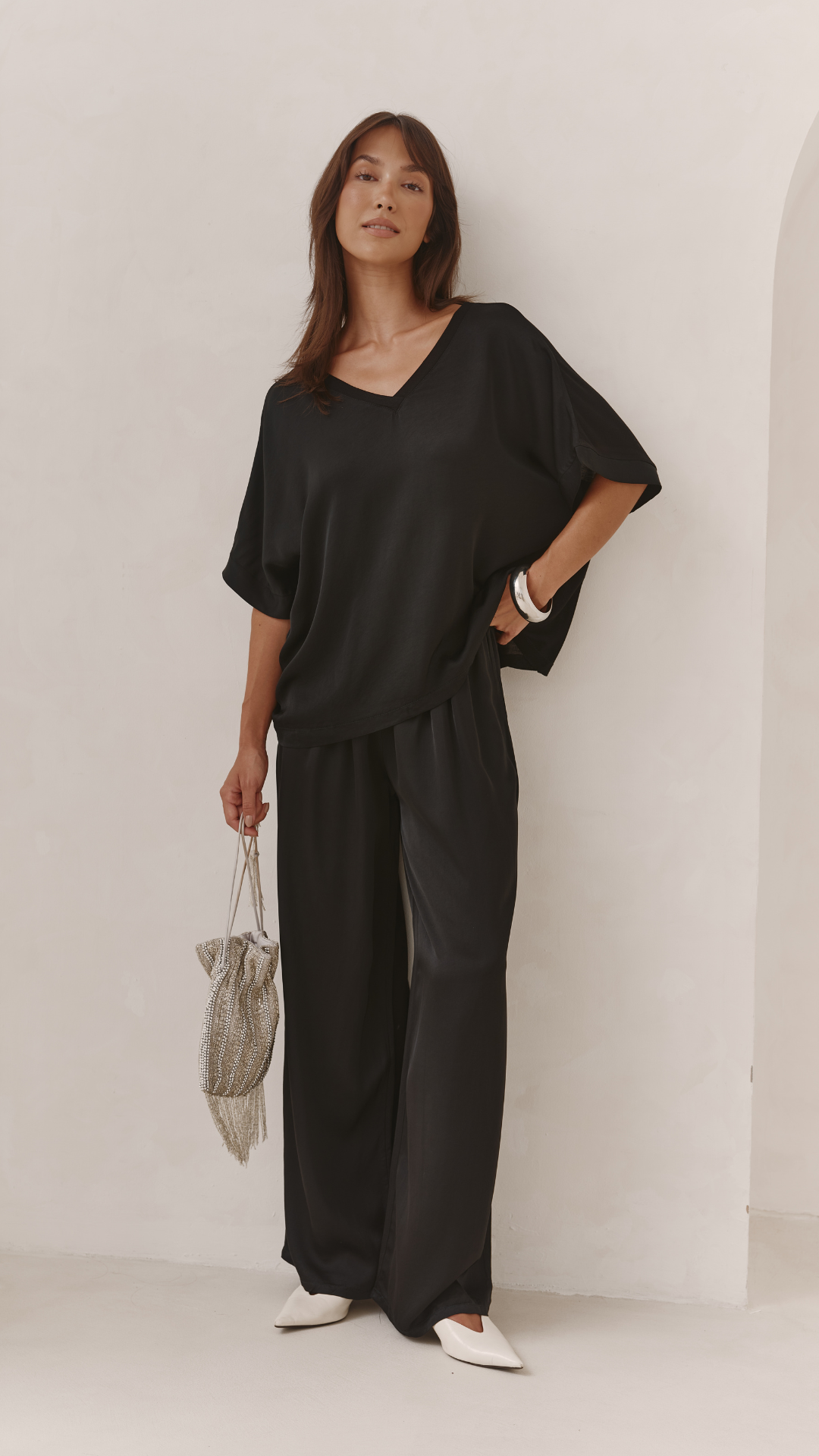 Parker Satin Set - Black