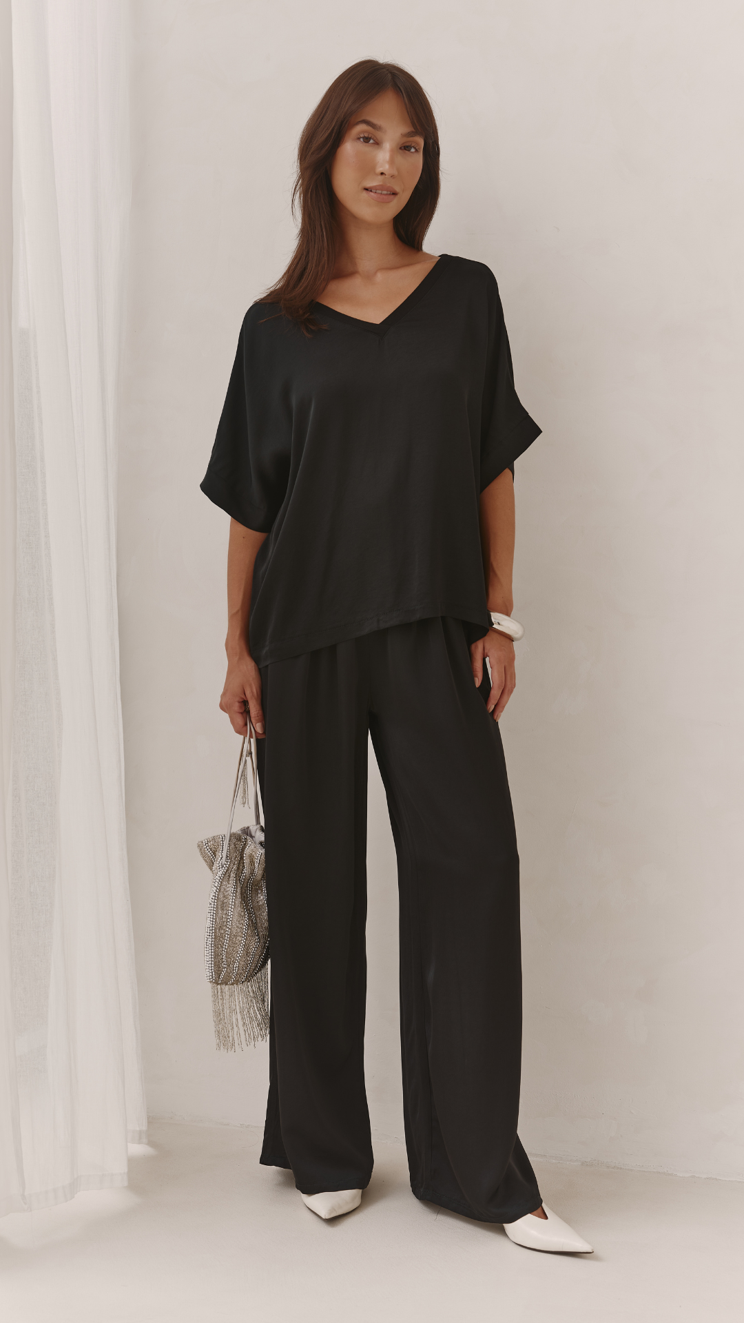 Parker Satin Set - Black