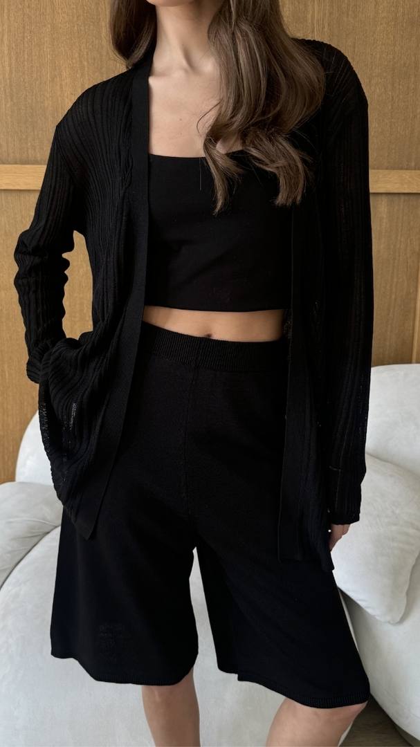 Faye Knit Bermuda - Black