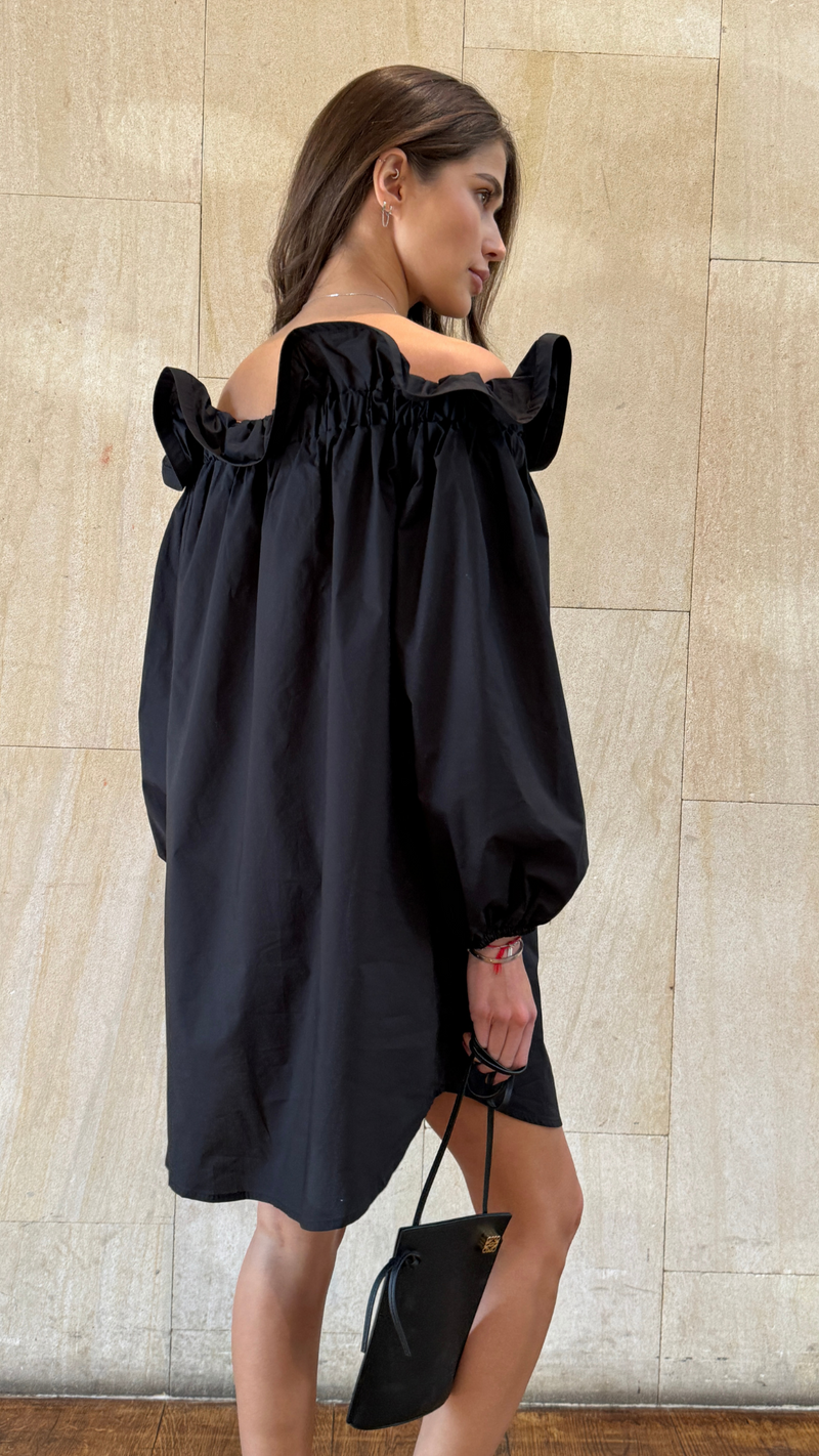 ORIANNE COTTON DRESS - BLACK