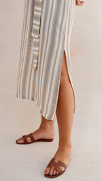 INES KAFTAN - TAUPE STRIPE