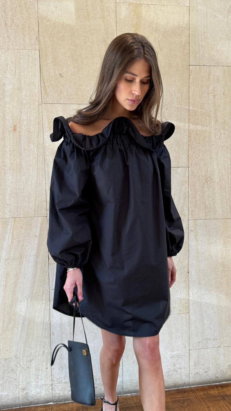 ORIANNE COTTON DRESS - BLACK