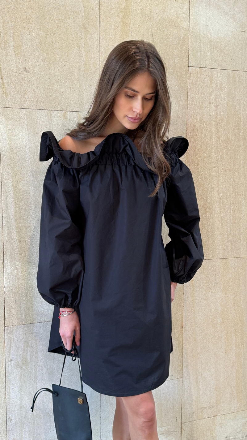ORIANNE COTTON DRESS - BLACK