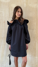 ORIANNE COTTON DRESS - BLACK