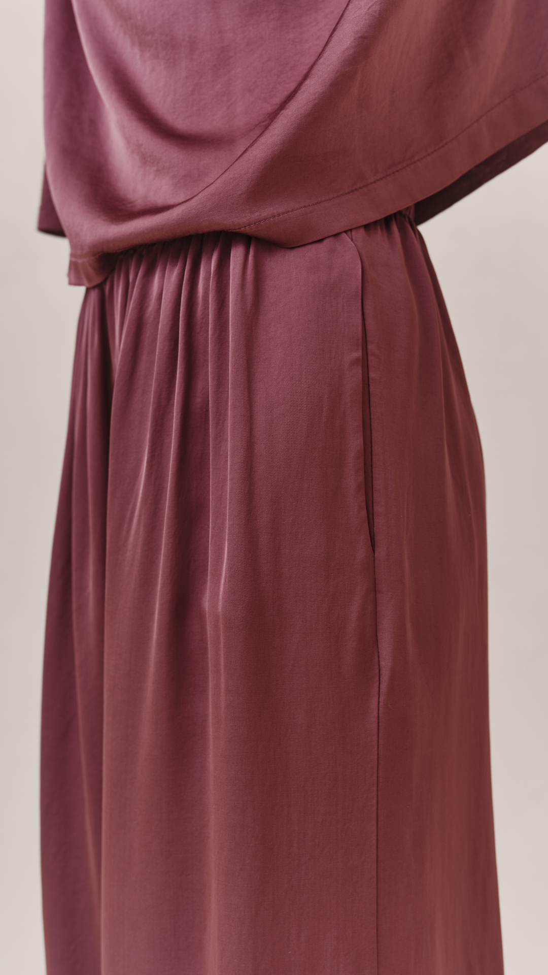 Parker Satin Set - Burgundy