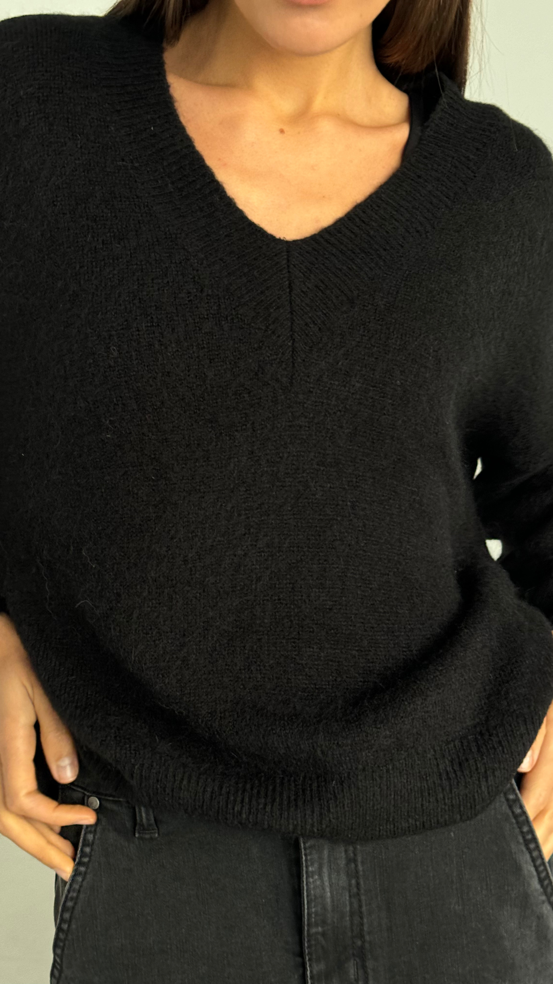 April Alpaca Sweater - Black