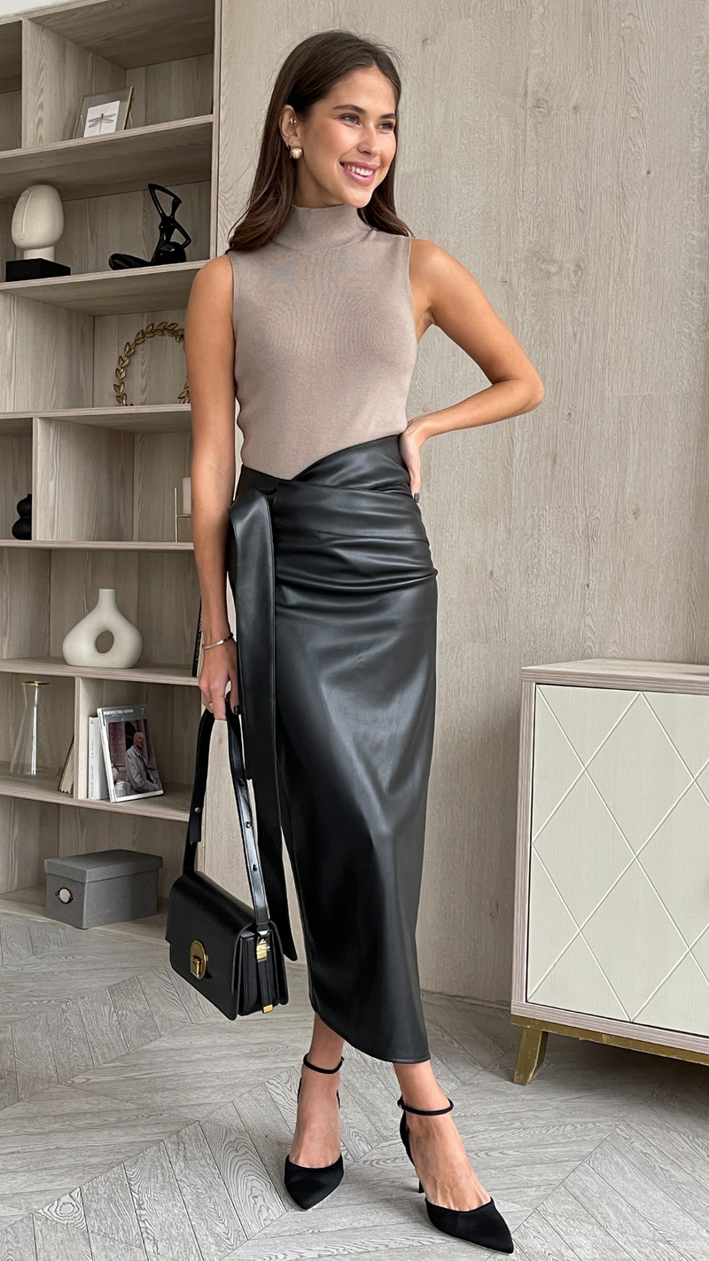 CHARLI LIVIA SKIRT BLACK Charli London