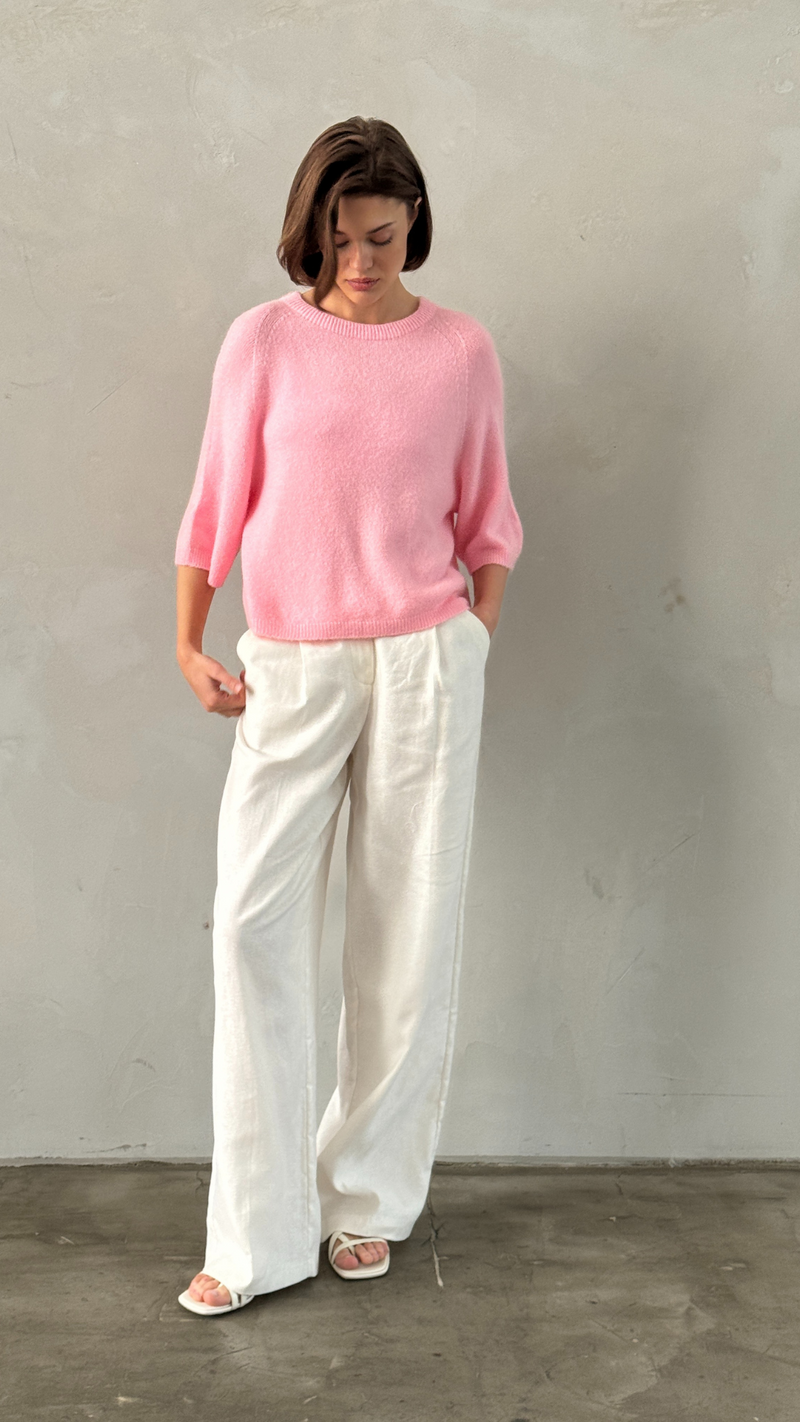 PIPER ALPACA KNIT - FLAMINGO