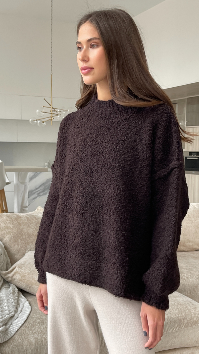 JESSICA SWEATER - CHOCOLATE