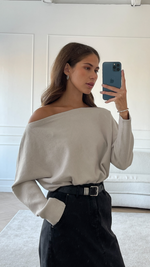 ALEXA ASYMMETRIC JUMPER - MOONBEAM