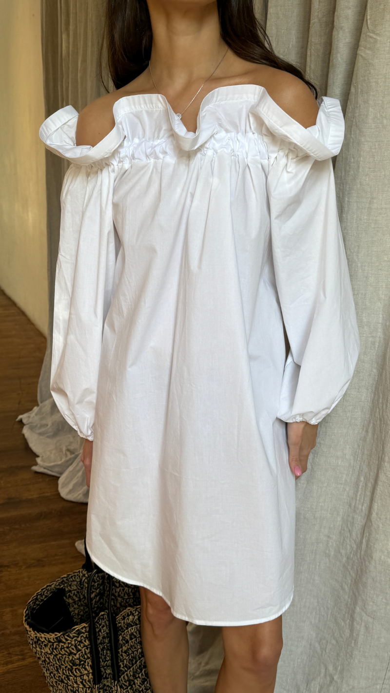 ORIANNE COTTON DRESS - WHITE