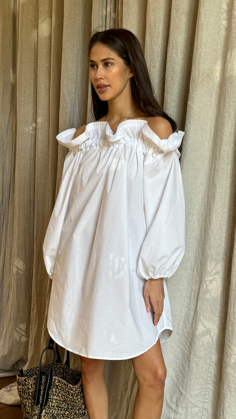 ORIANNE COTTON DRESS - WHITE