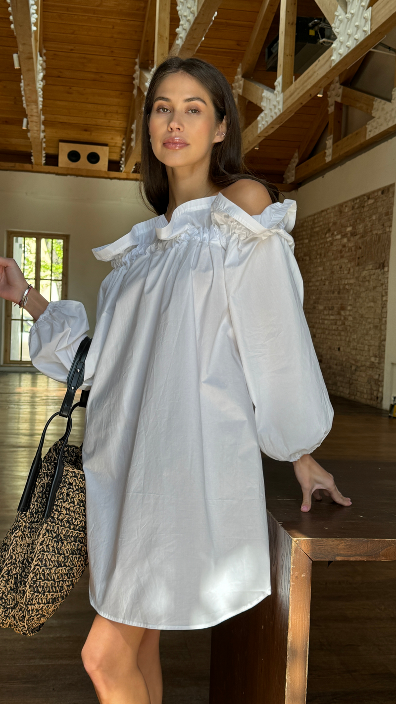 ORIANNE COTTON DRESS - WHITE