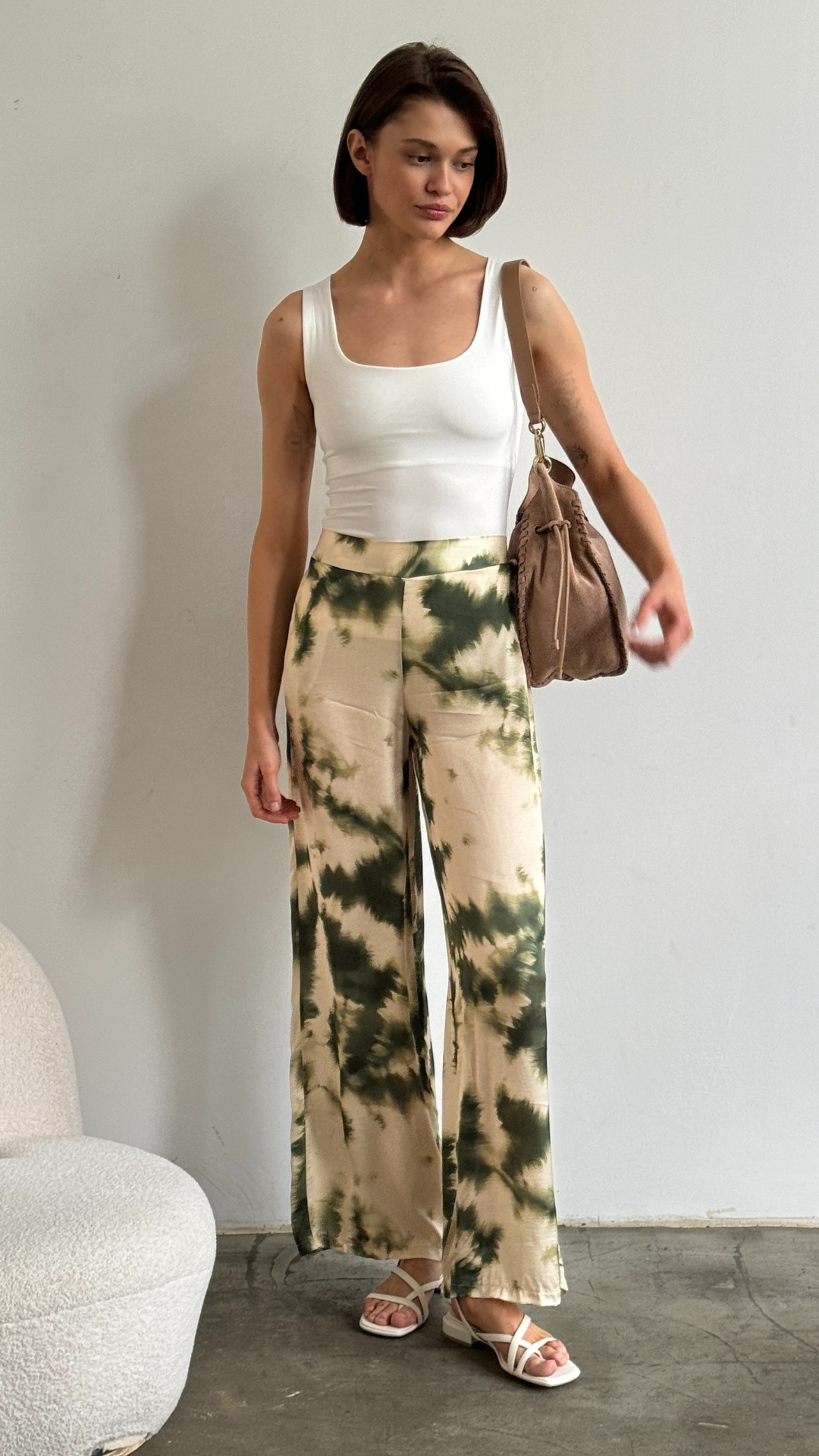 Emerson Trousers  - Khaki Tie Dye Print
