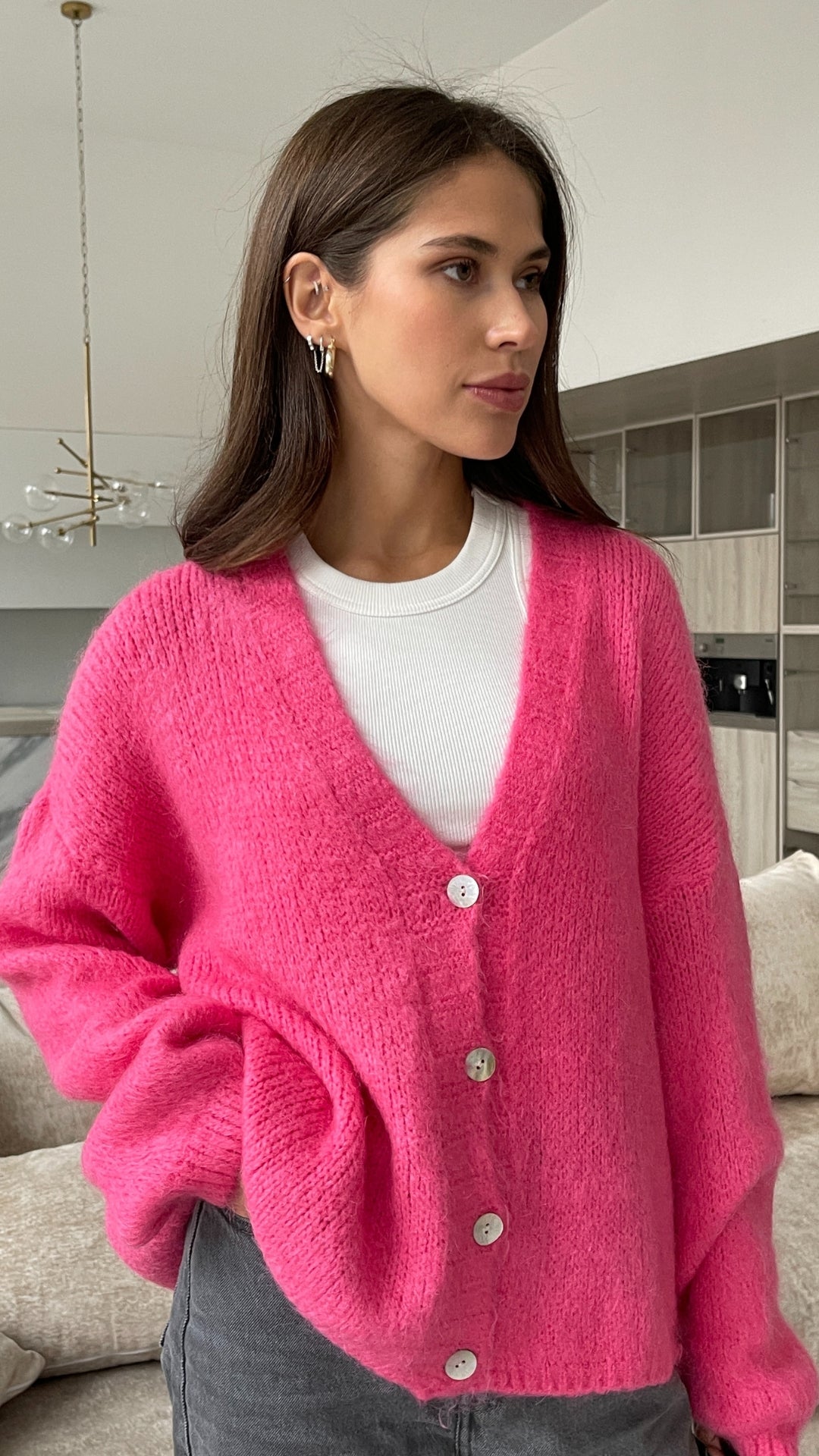 Ruby Cardigan - Candy Pink