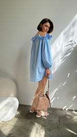 ORIANNE COTTON DRESS - SKY BLUE