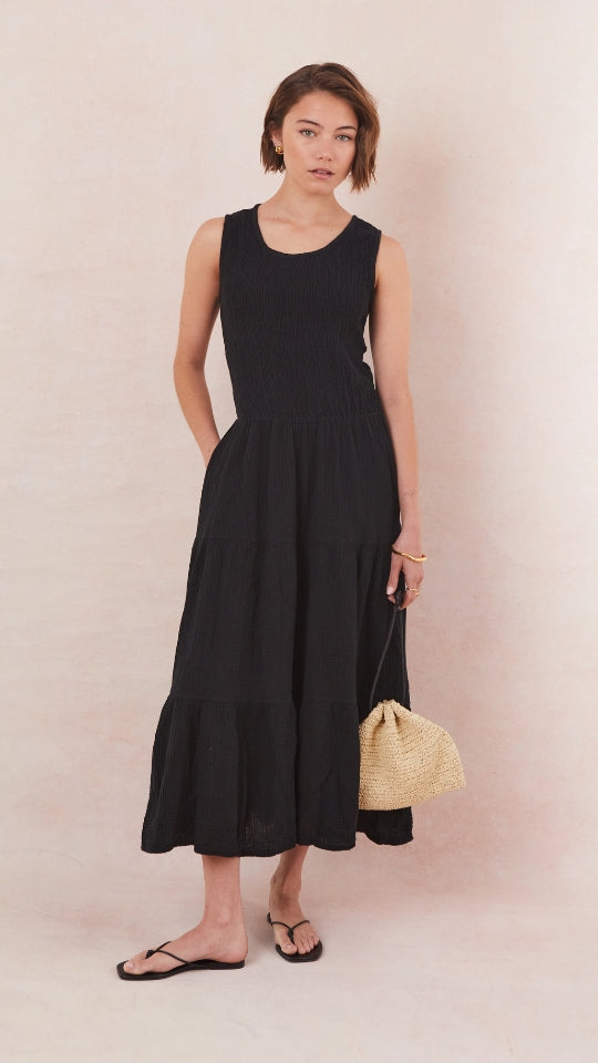 Mel Cotton  Dress - Black
