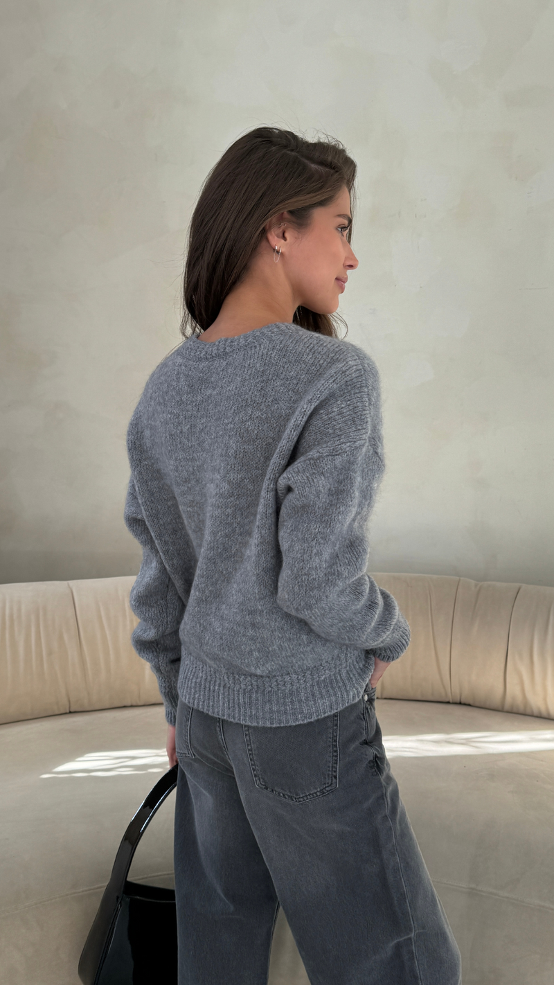 REYNA CARDIGAN - DARK GREY