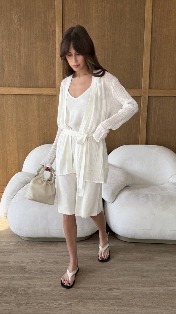 Ava Vest Top  - White