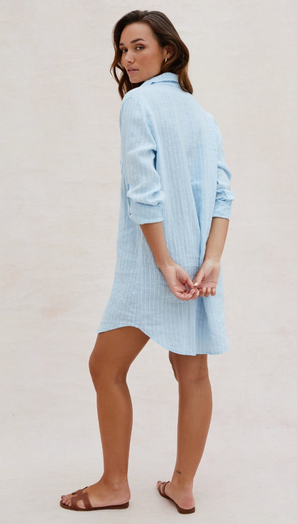 Provence Linen Shirt - Light Blue
