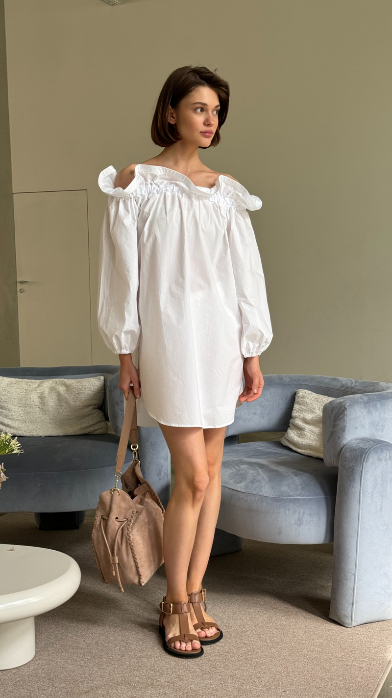 ORIANNE COTTON DRESS - WHITE