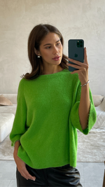 PIPER SWEATER - ELECTRIC GREEN