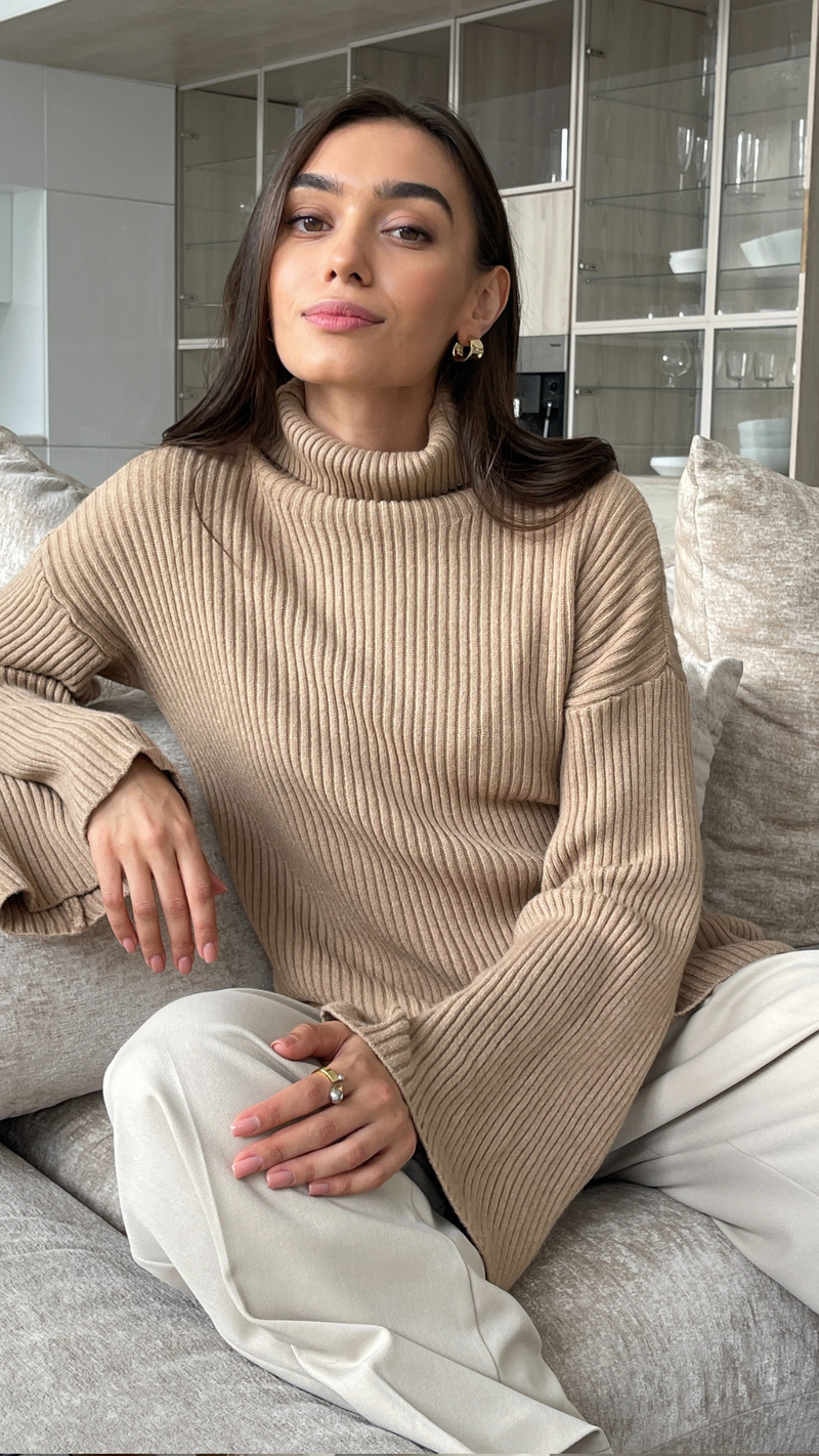 LETITIA SWEATER - CAMEL