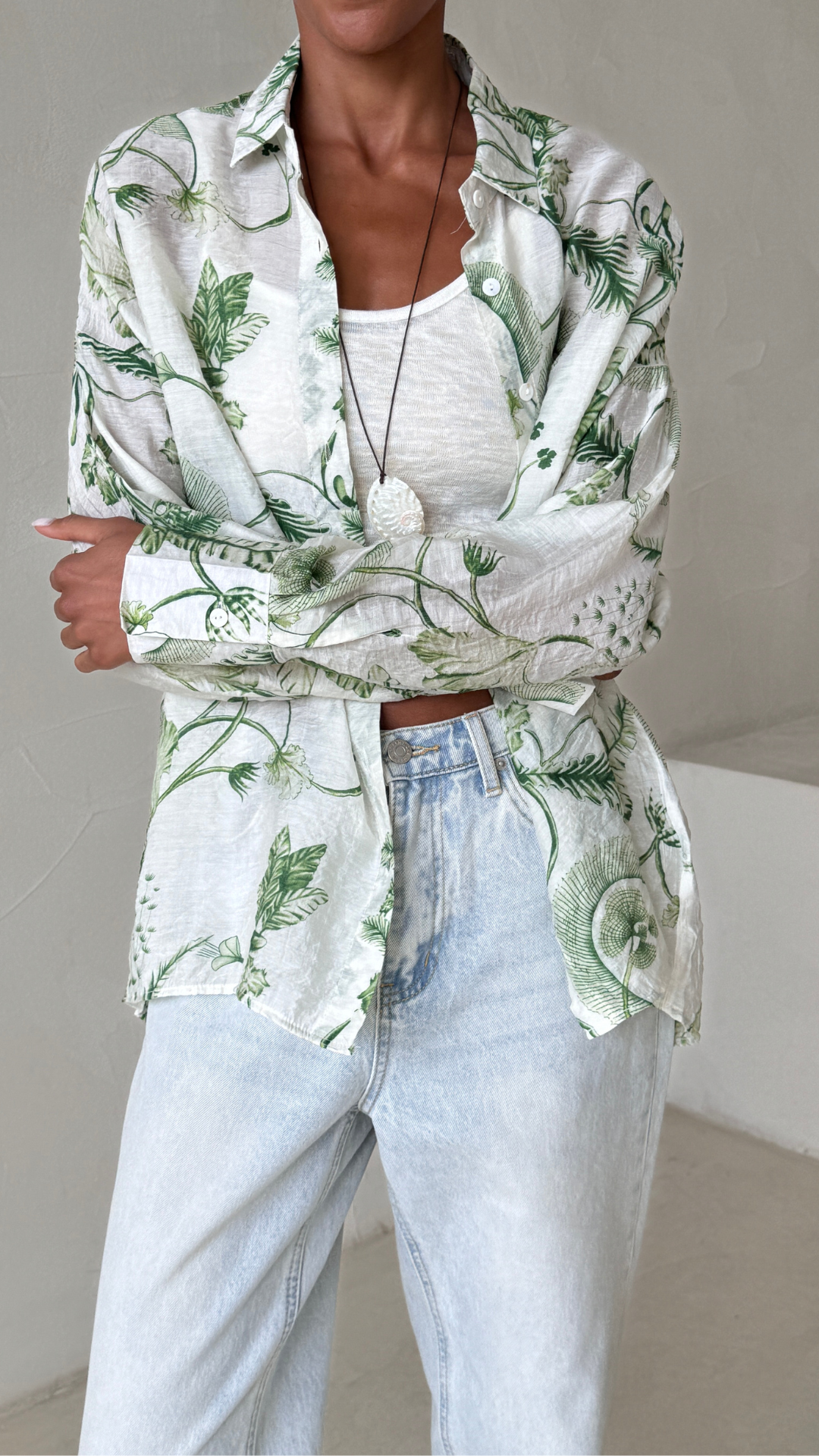 Maxine Shirt - Green Print