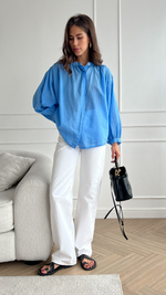 MAYA BLOUSE - CORNFLOWER BLUE