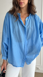 MAYA BLOUSE - CORNFLOWER BLUE