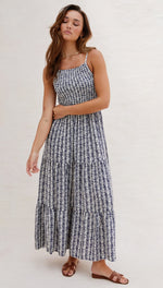 ZOYA DRESS - NAVY PRINT