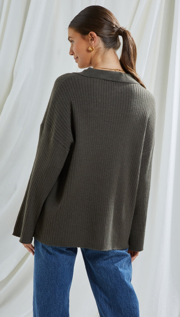 DOMINIKA CARDIGAN - CARBON