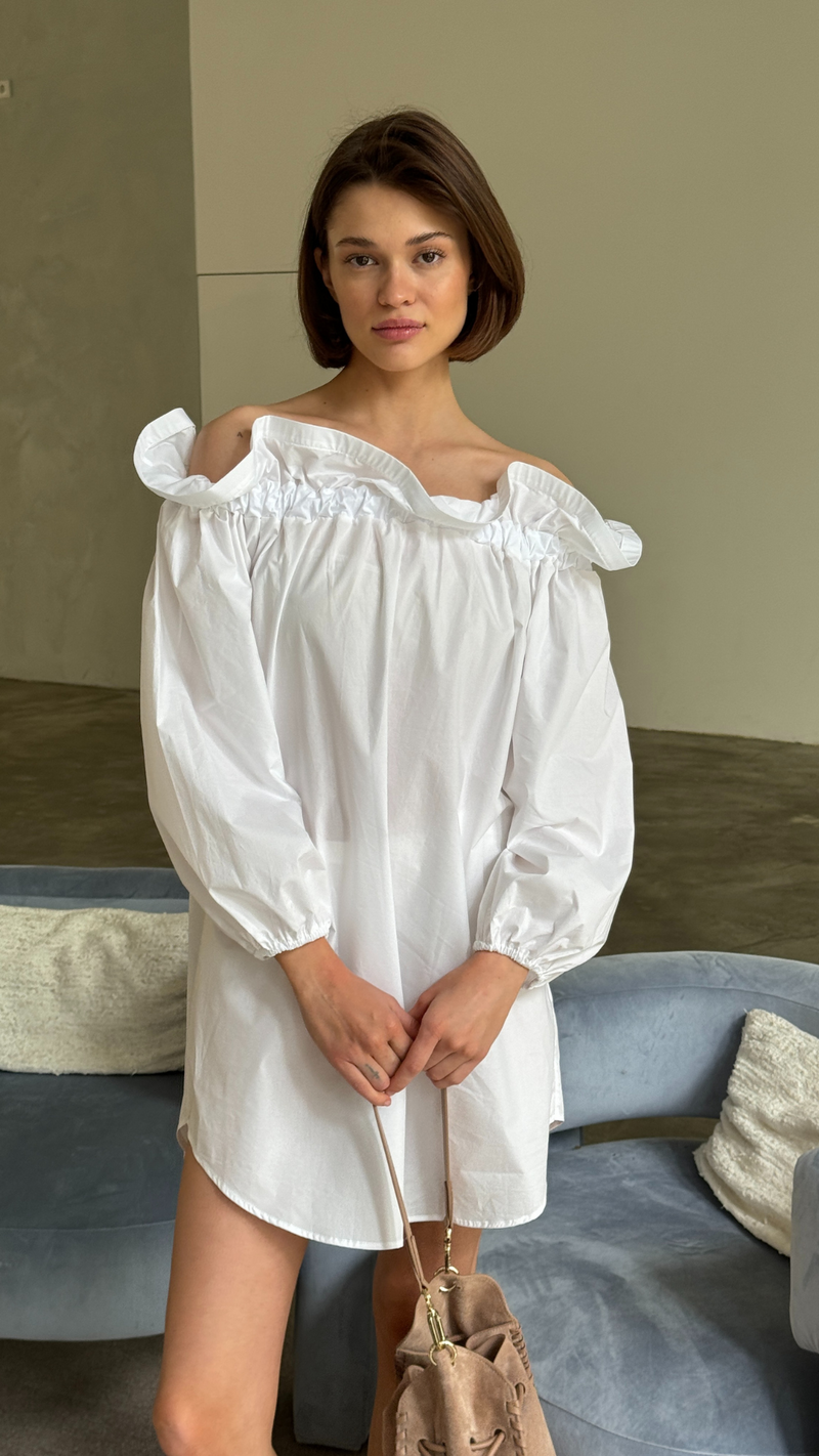 ORIANNE COTTON DRESS - WHITE
