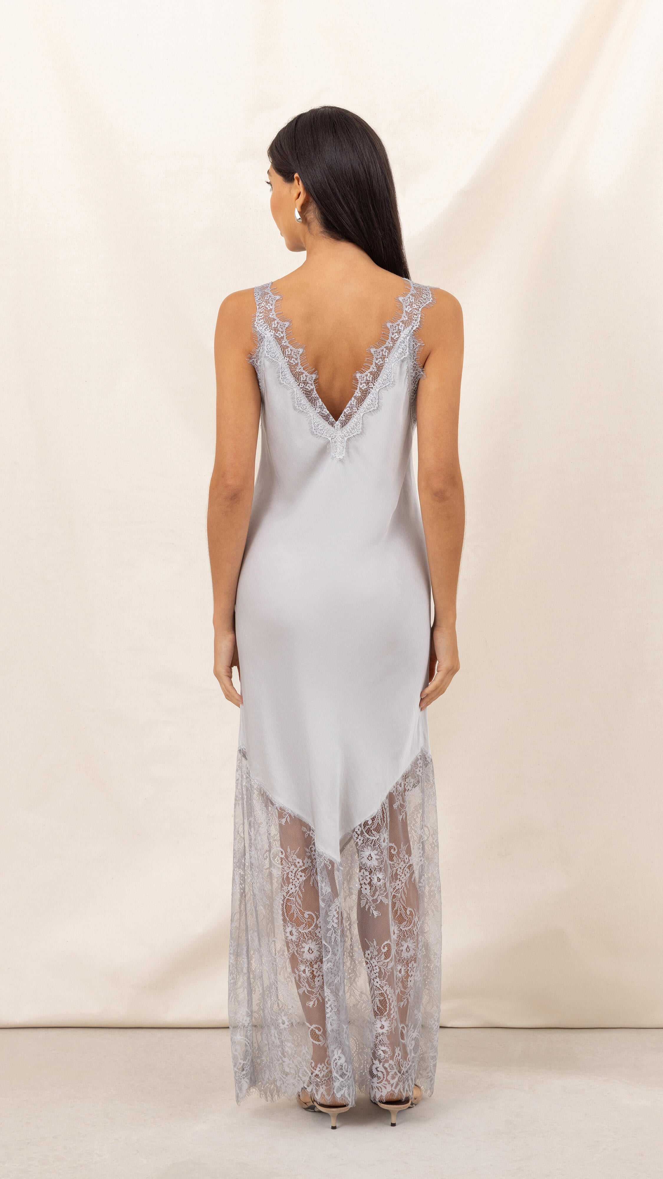 Solange Slip Dress - Pearl