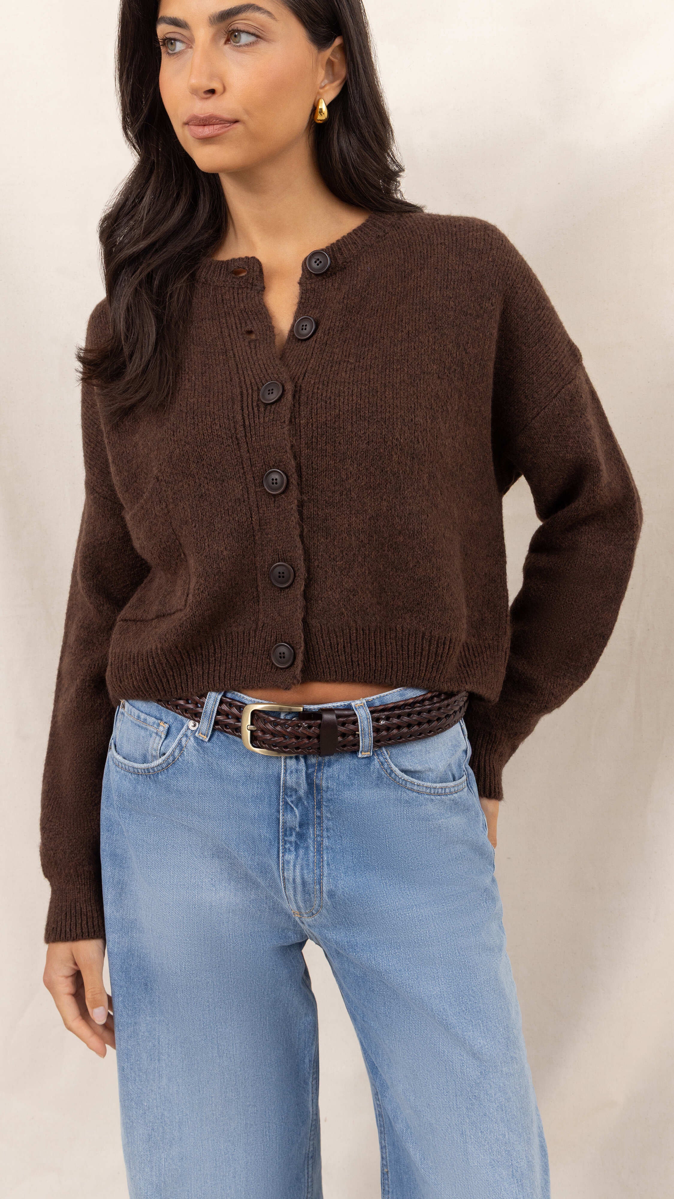Carla Cardigan - Dark Espresso