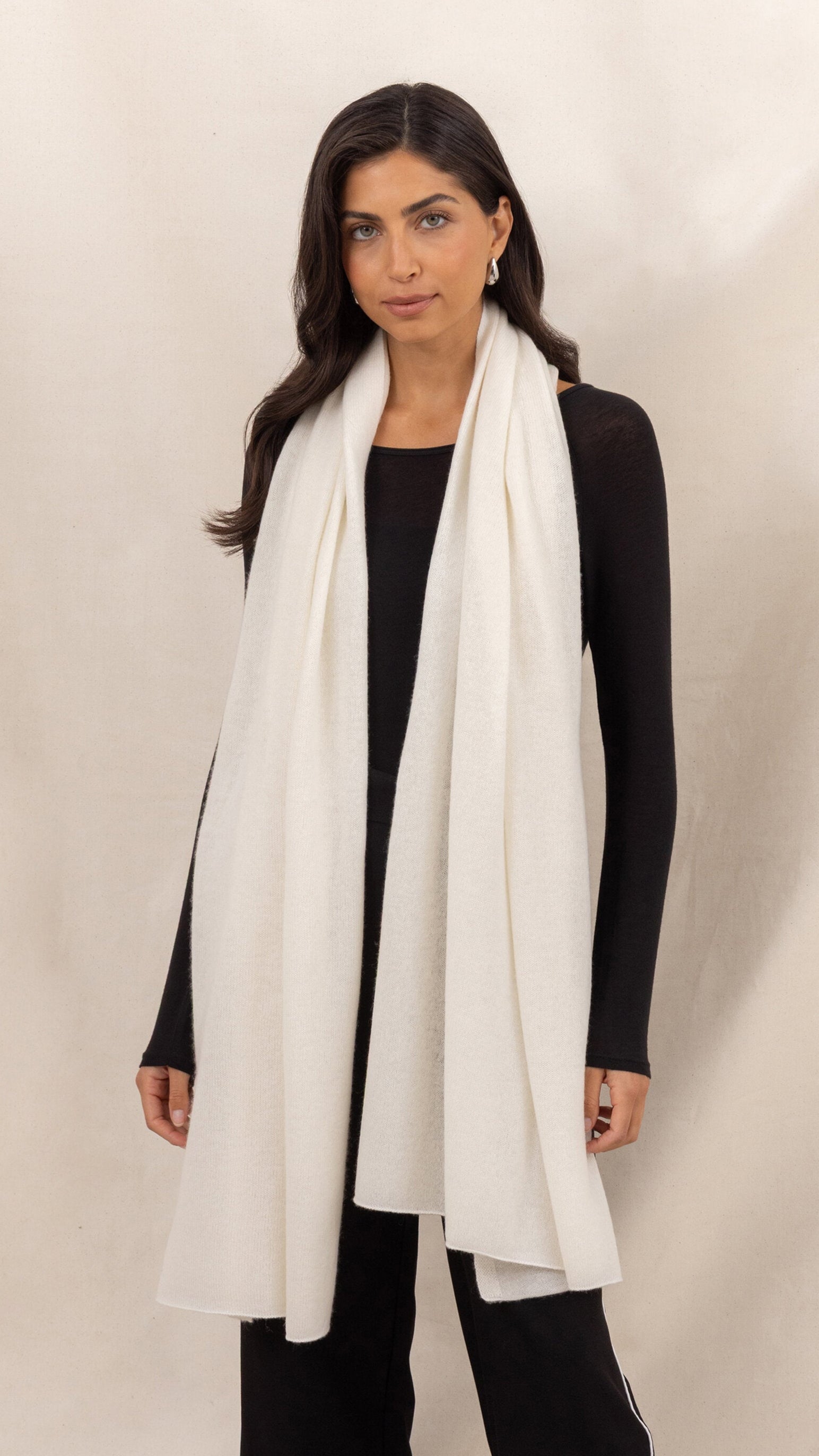 Cashmere Travel Wrap - Winter White