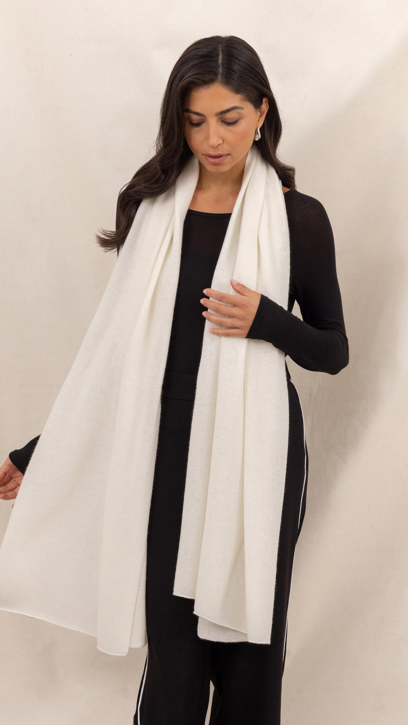 Cashmere Travel Wrap - Winter White